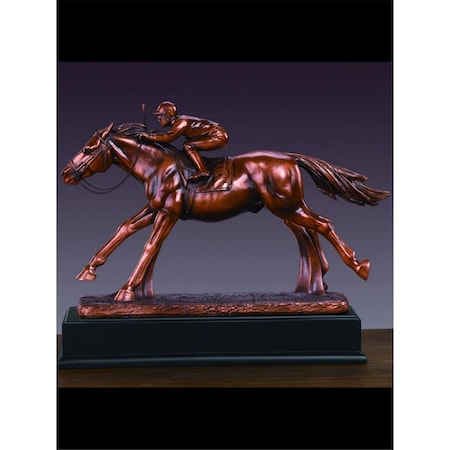 Dwellingdesigns Jockey on Horse Sculpture - 13 x 10.5 in. DW3083335